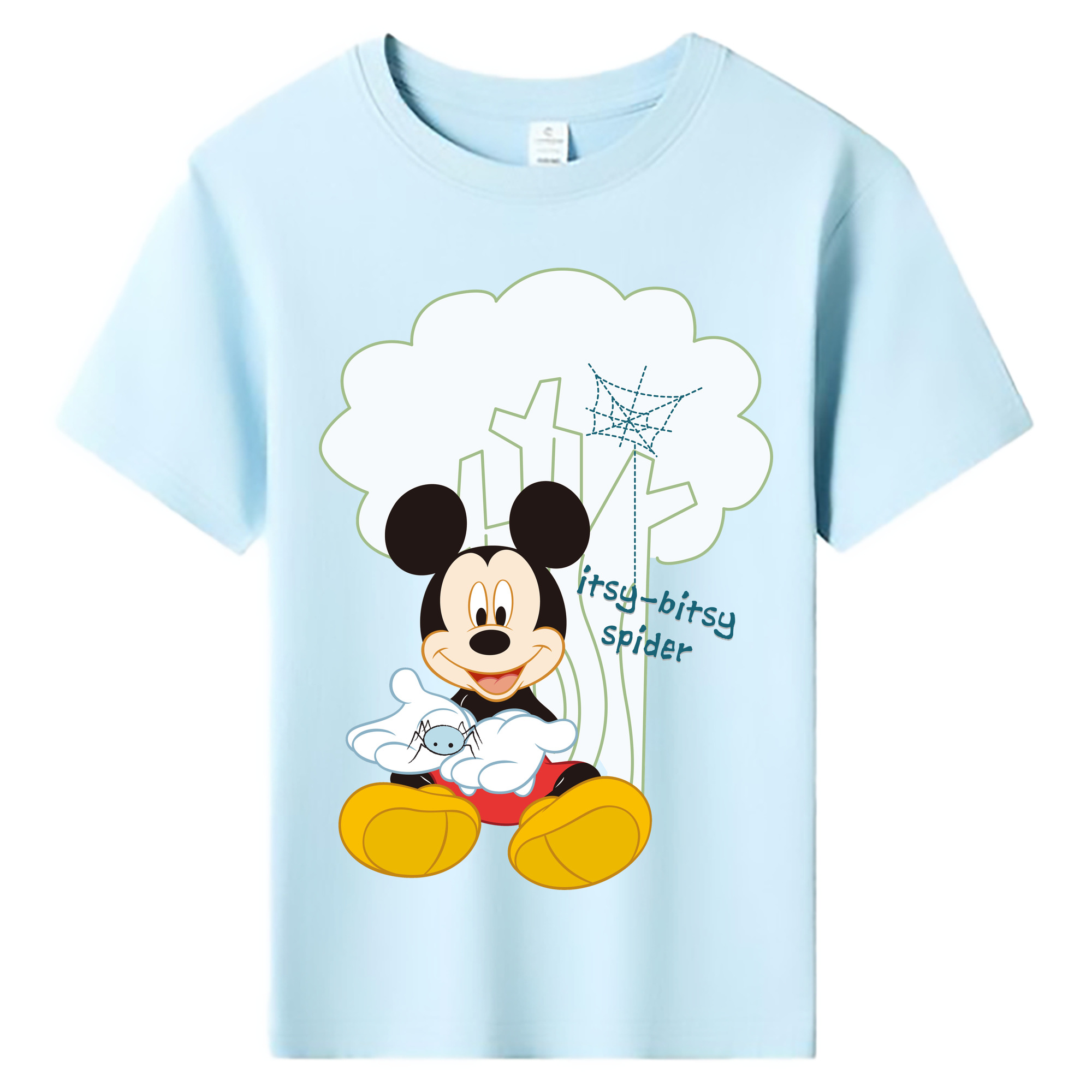 ミッキーマウス Mickey Mouse 綿100％キッズTシャツ（フロントプリント）